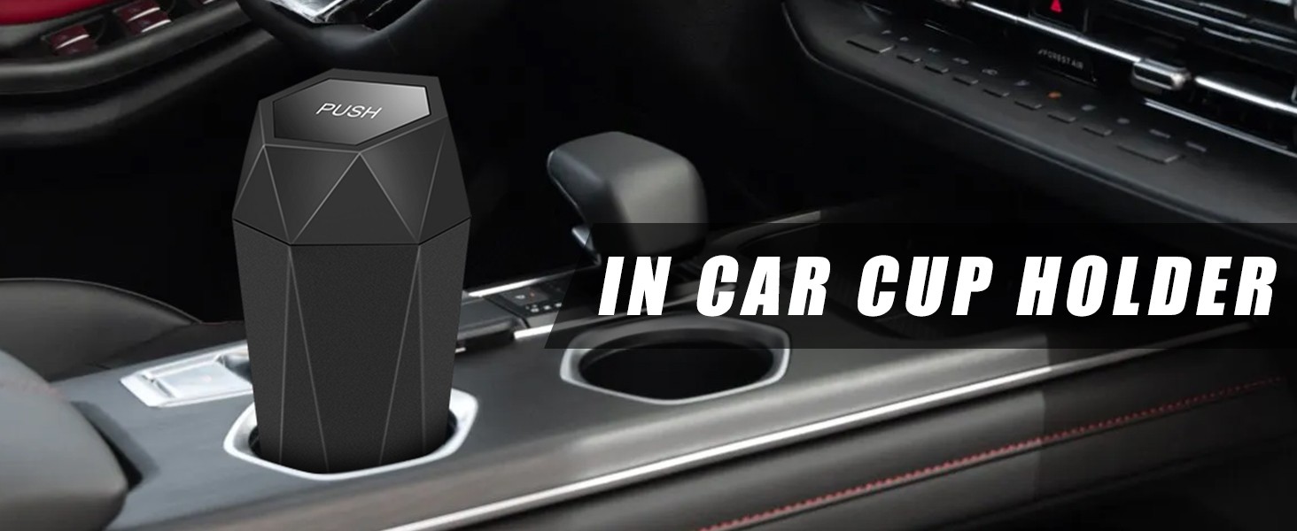 Car Trash Can with Lid – 2-Pack, Interior Accessories for Vehicles, Leakproof