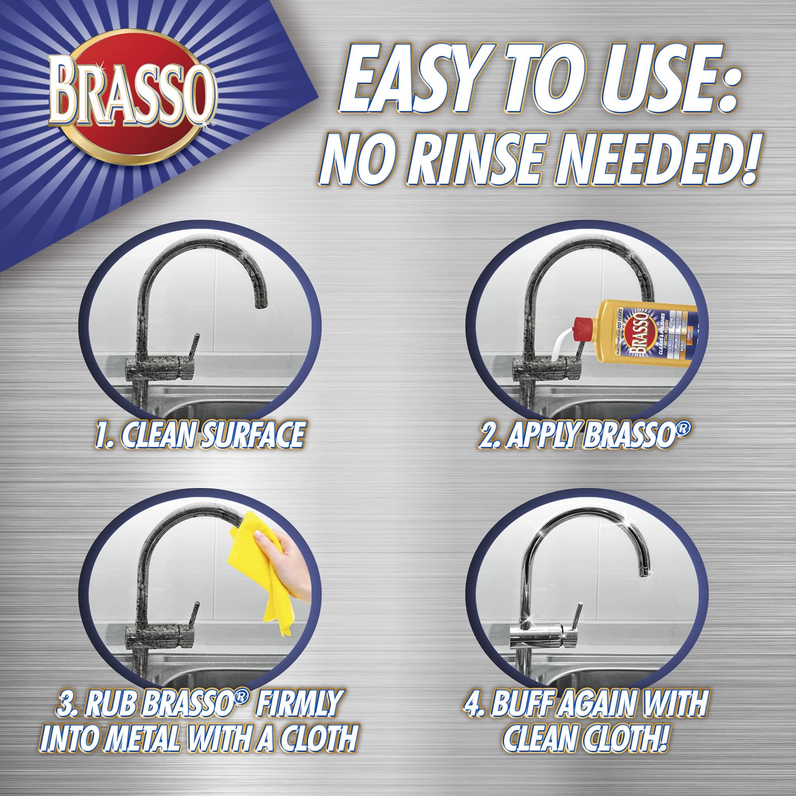 Multi-Purpose Metal Polish, 8 oz