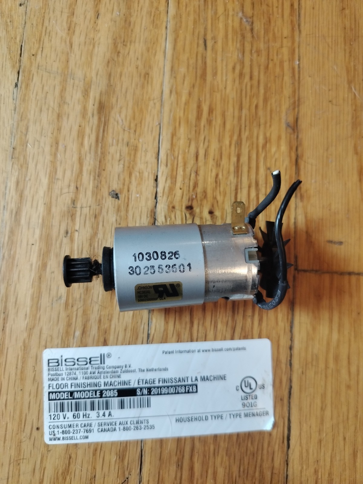 Bissell Turboclean Powerbrush Pet 2089 2085 Brushroll Motor Assembly OEM