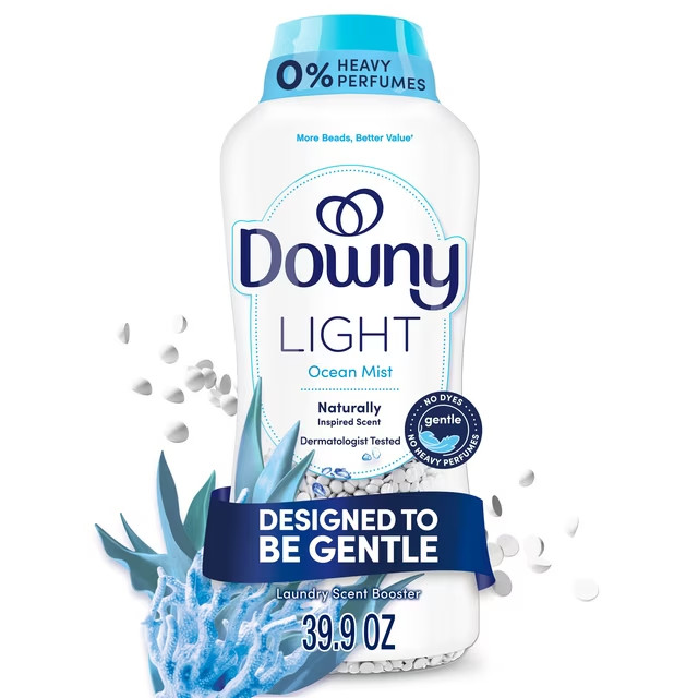 Downy Light Laundry In-Wash Scent Booster Beads Ocean Mist 39.9 oz Fresh Scent