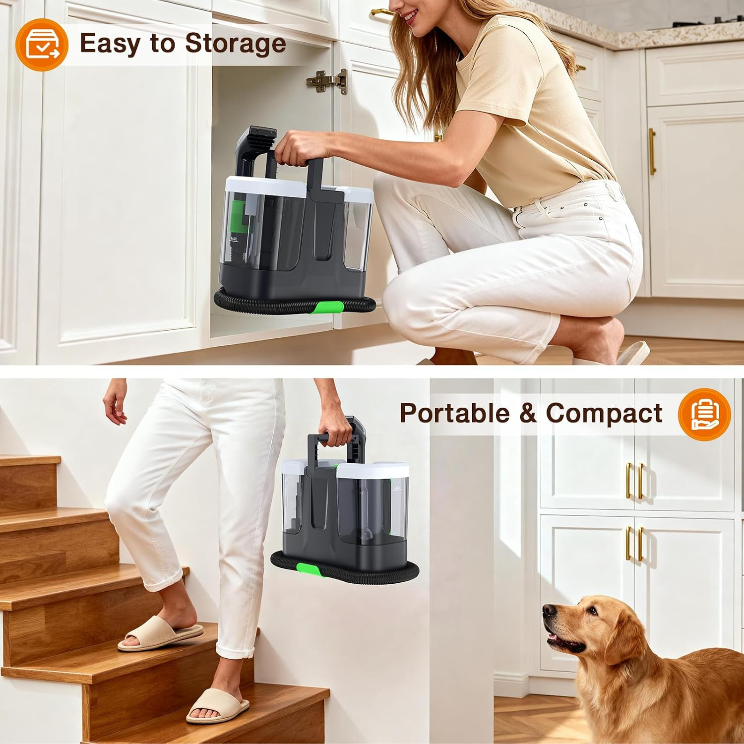 Carpet Cleaner Machine,Deep Cleaner Machine for Rug Cleaner & Couch Cleaner | Ca
