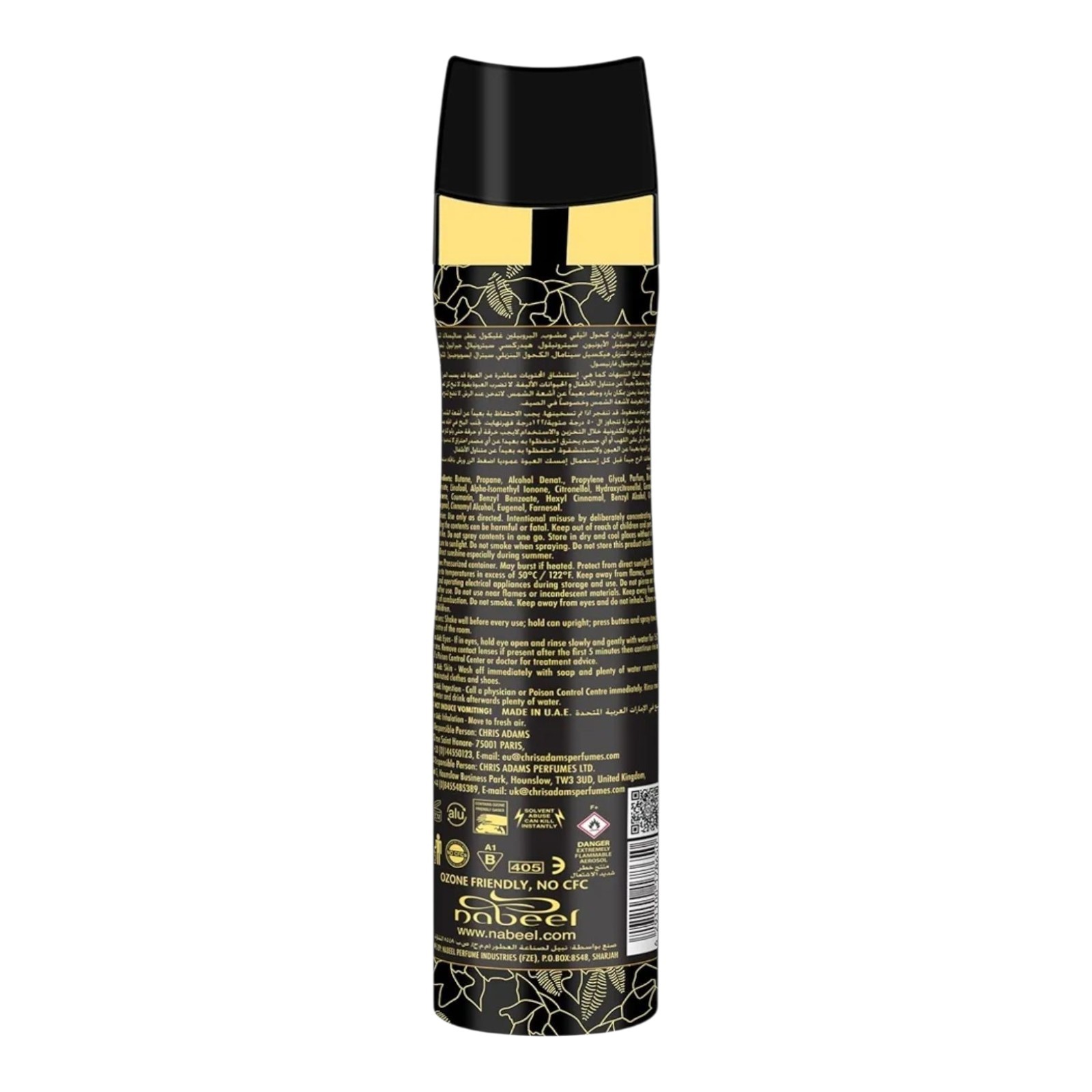 Nabeel Air Freshener Home Fragrance 300ml Aerosol 6 Pack Nabeel Black FREE SHIP