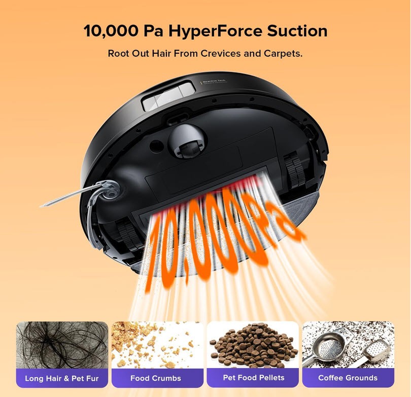 roborock Q10 S5+ Robot Vacuum and Mop 10000Pa Suction 70 Day Self Emptying Sonic