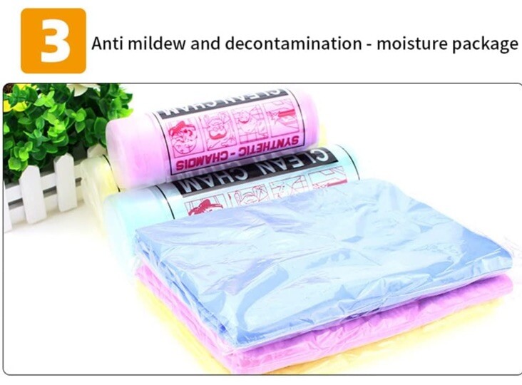 Clean Cham Synthetic Leather Towel 26 x 17 Drying Cleaning Car Boat Pet Chamois