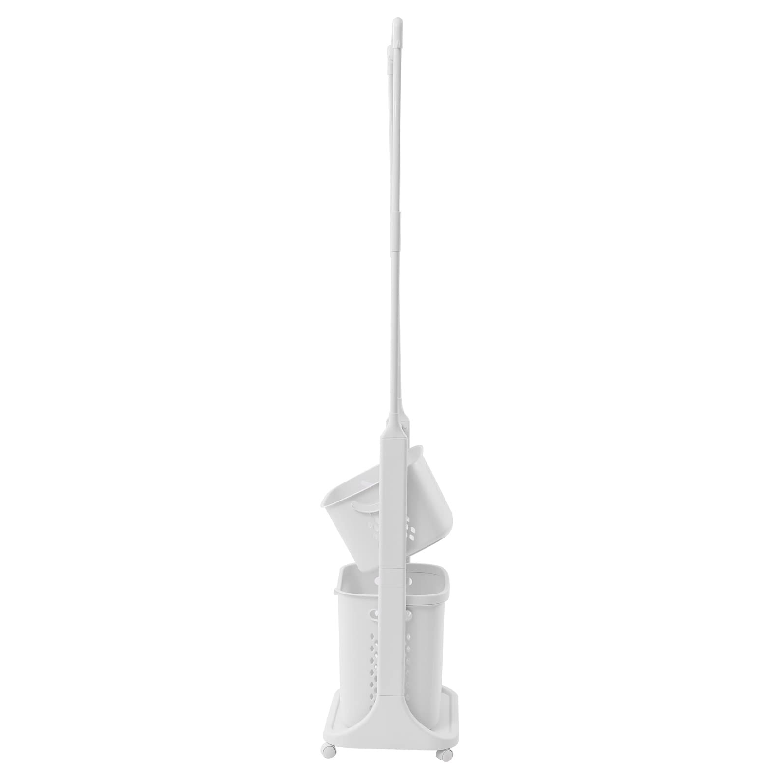 Gdrasuya10 Laundry Basket with Clothes Pole, Waterproof, ABS, PP, Linen, Metal
