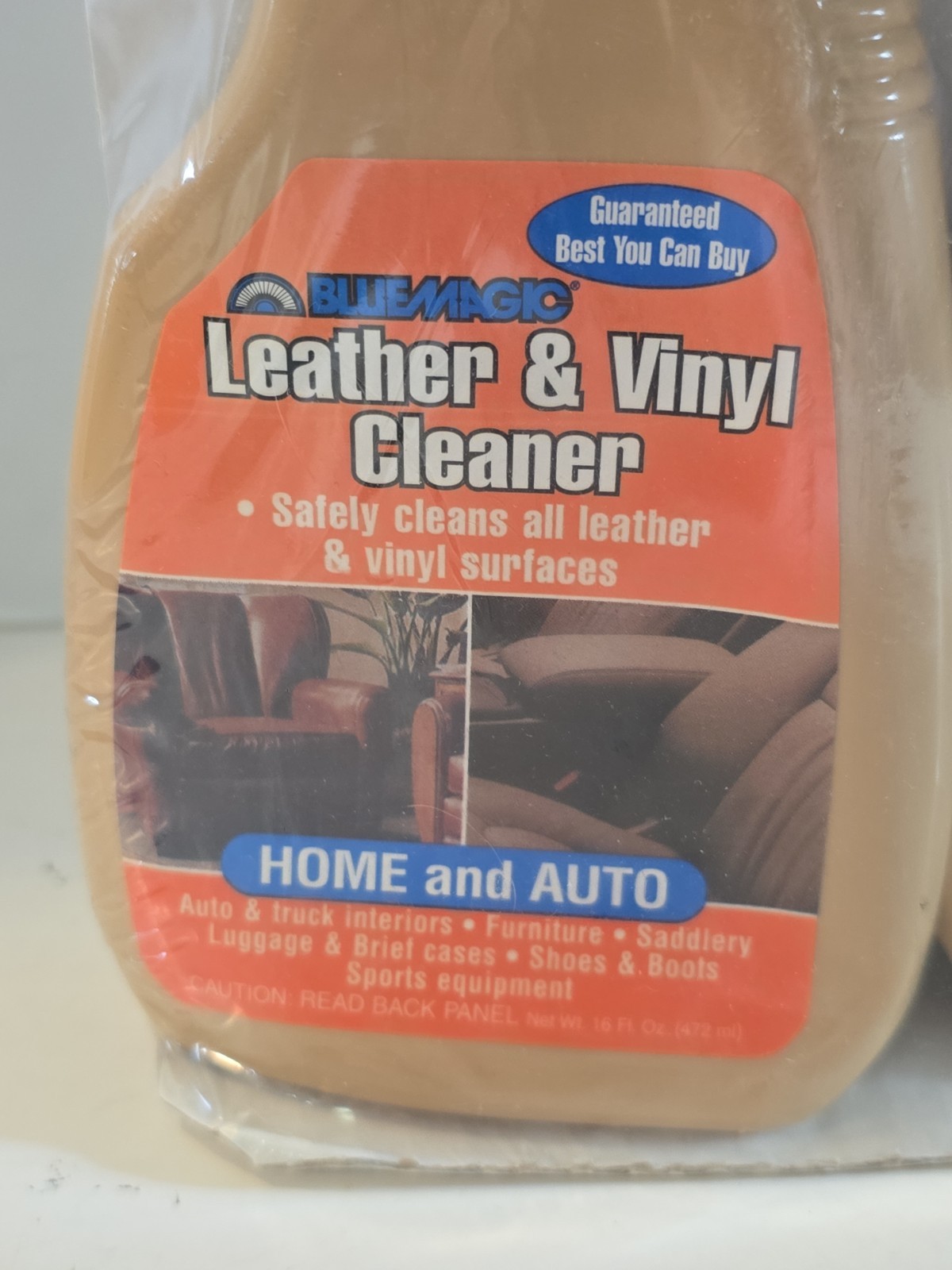 VTG Blue Magic Leather & Vinyl Cleaner Leather Cream Conditioner Home Auto 16 Oz