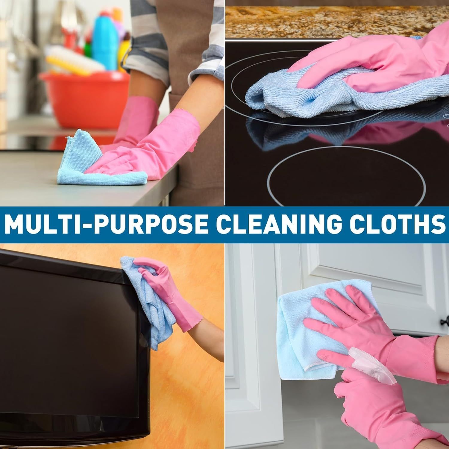 Microfiber Towels Bulk-400 Pack, Cleaning Cloths, Microfiber Towels for Cars