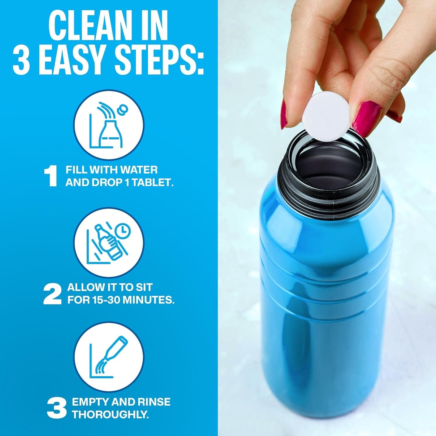 Water Bottle Cleaning Tablets “ 36pack Chlorinefree And Odorless Cleaner For Hyd