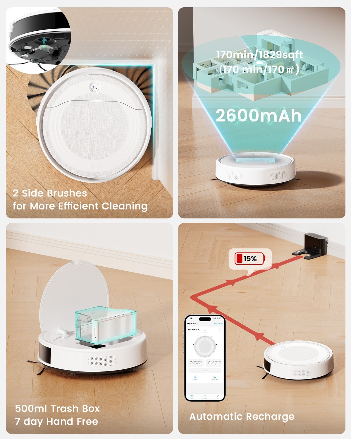 Lefant Robot Vacuum Cleaner Powerful suction 7000Pa M310 Ultra