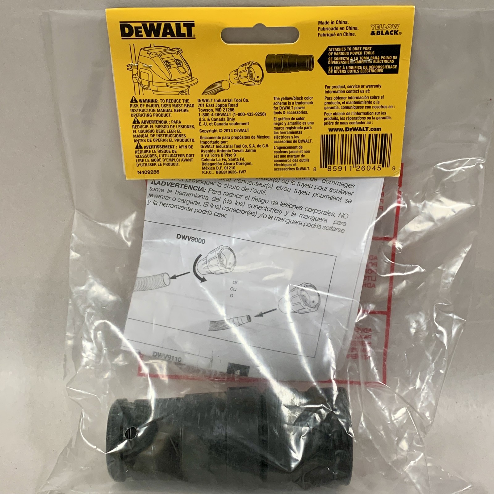DEWALT DWV9120 35MM Rubber Adapter For Dust Extractors