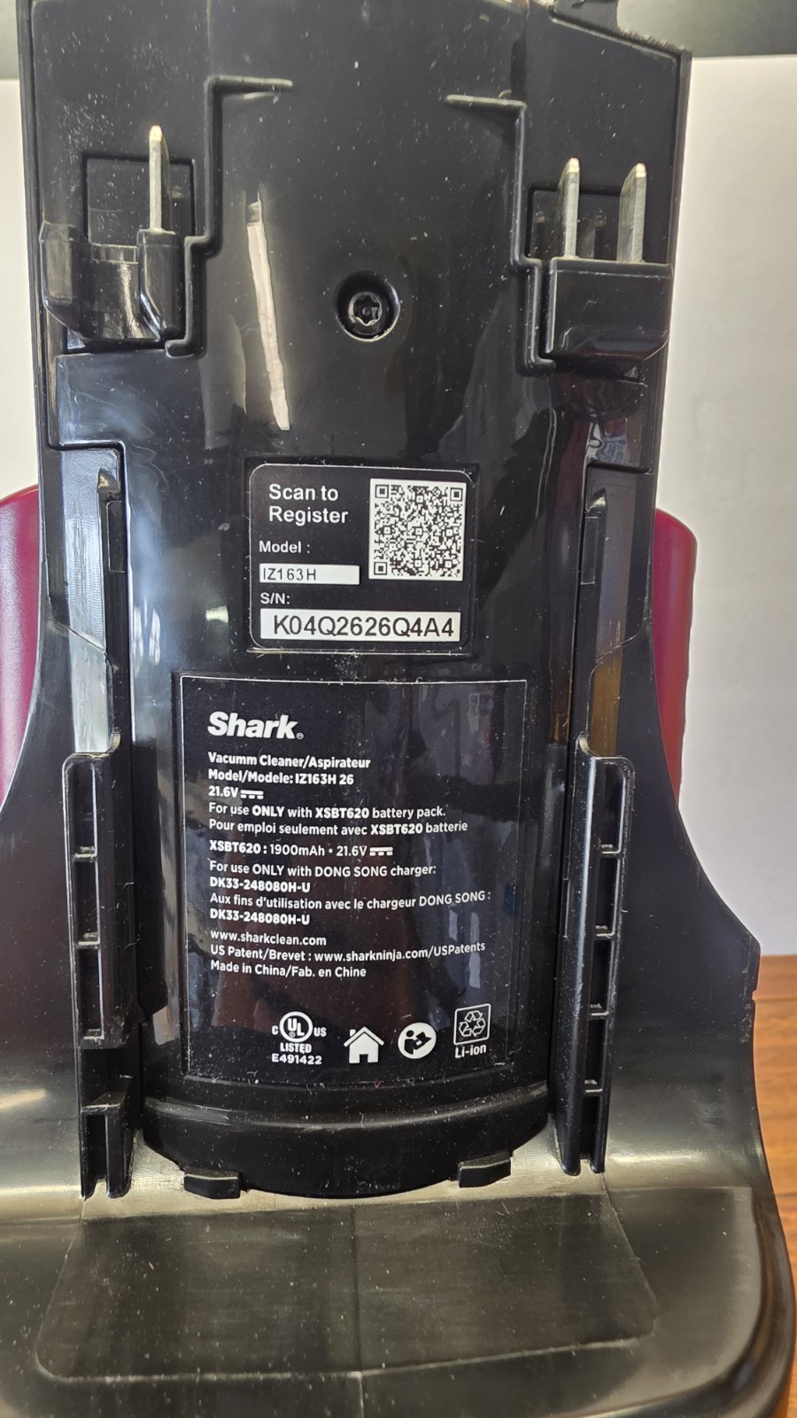 Shark Cordless Pet Pro Stick Vacuum Model IZ163H Motor /Bin/main Body Only