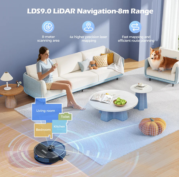 lubluelu SL68 Plus Robot Vacuum with 2.5L Automatic Suction Station