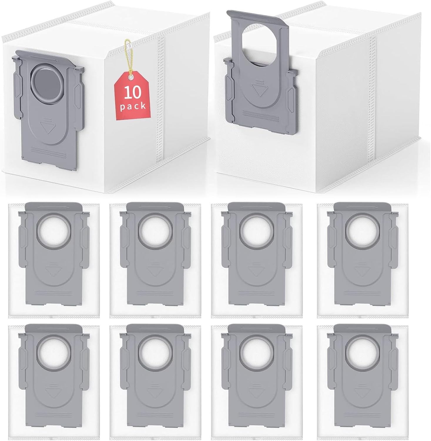10Pack Dust Bag Replacement for Roborock QV 35A Qrevo S5V QV35S Saros 10 10R