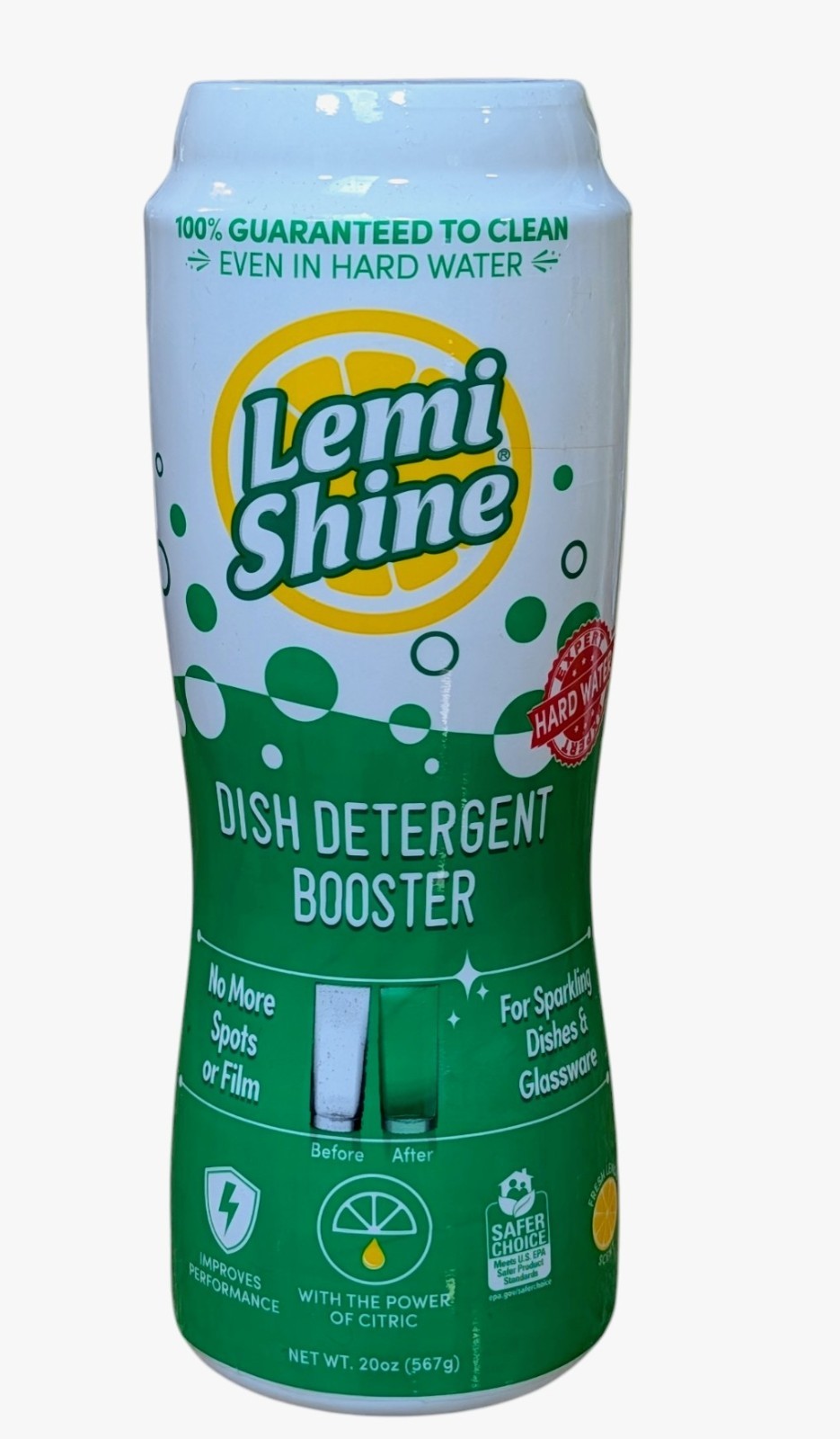 Lemi Shine Dish Detergent Booster For Sparkling Spot Free Dishes 20oz
