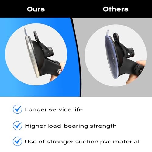 Heavy Duty Suction Cup Hooks – Super Strong Car Camping Accessories black 4pcs