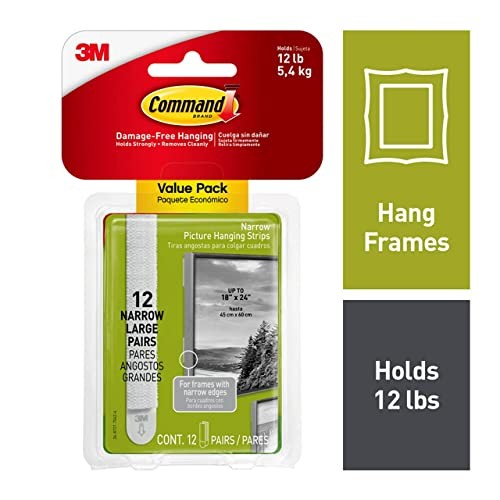 Narrow Picture Hanging Strips, Damage Free Hanging Picture Standard Packaging