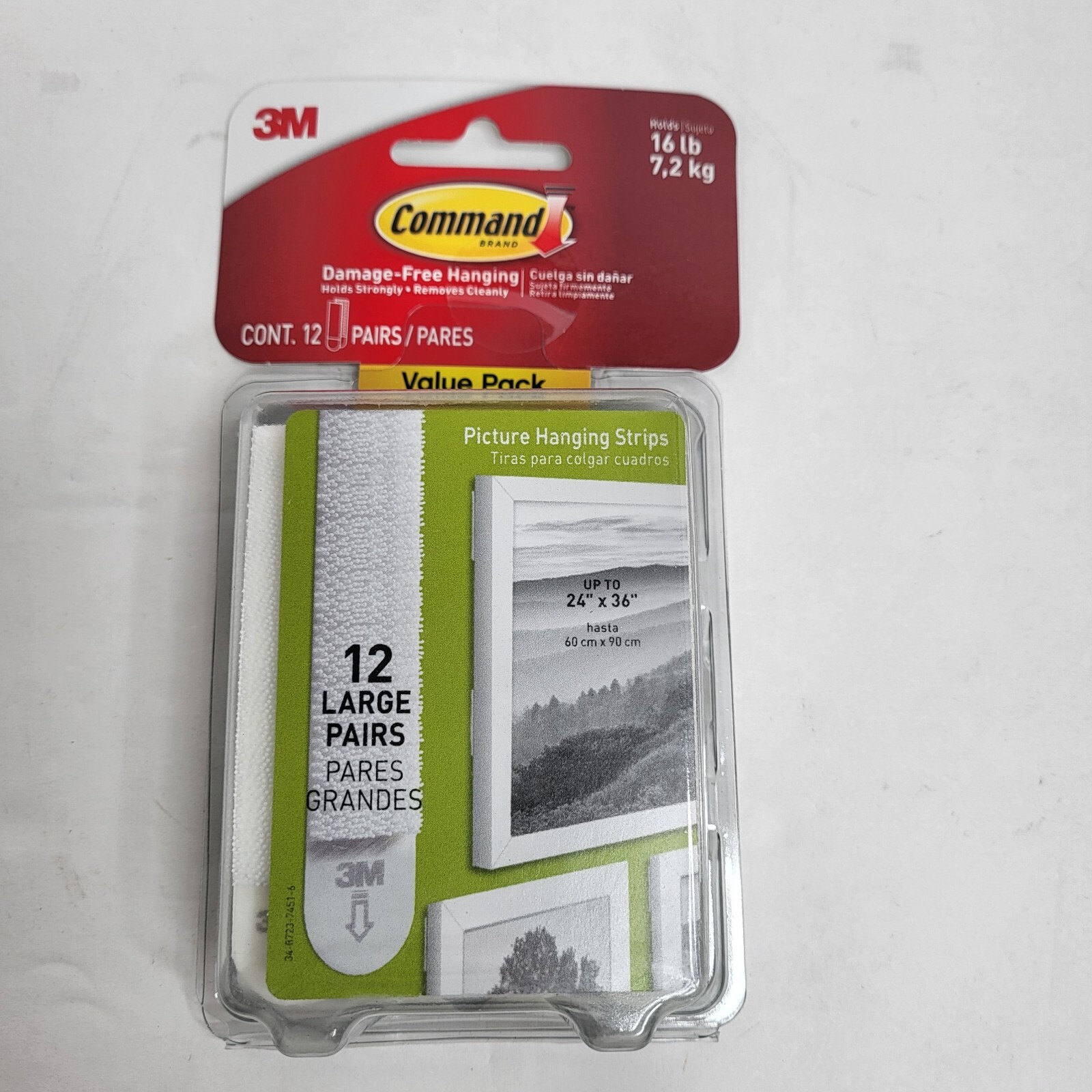 3M Command Strip – 3 PACK BUNDLE!! – 16 lb / 12 lb / Poster Size