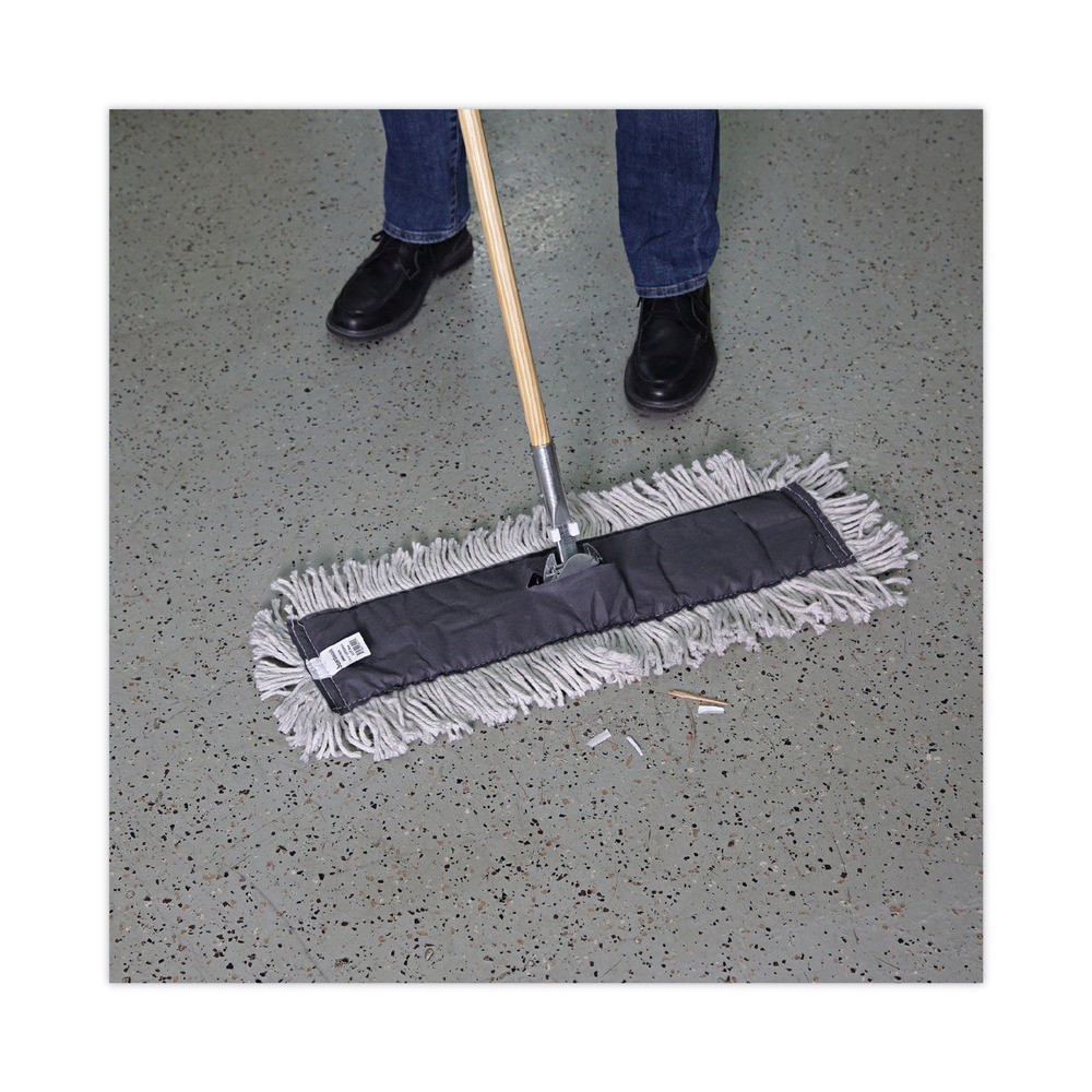 Boardwalk 1624 24 in. x 5 in. Disposable Cotton Dust Mop Head – White New