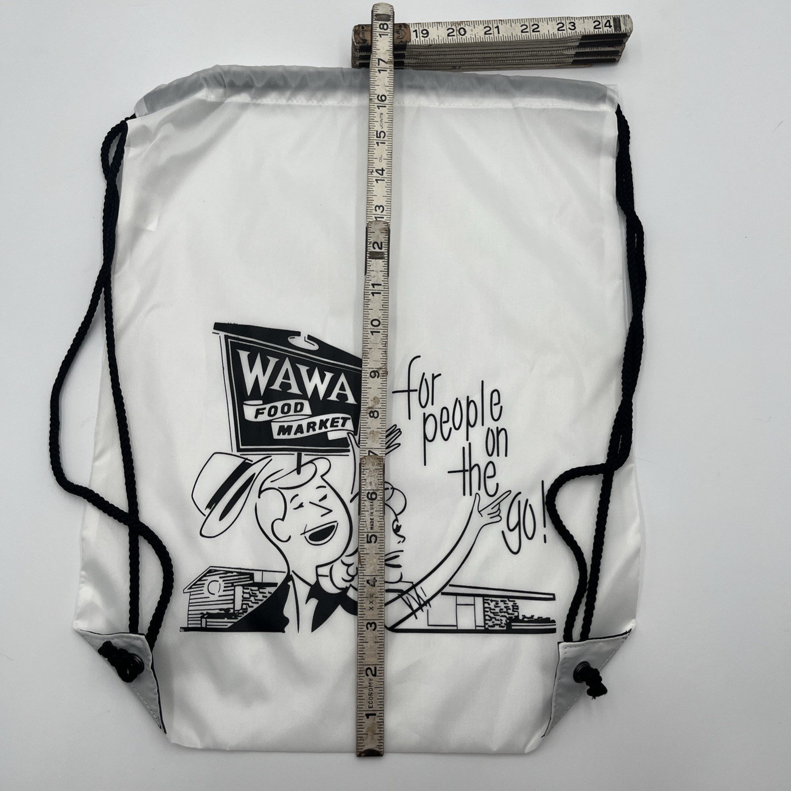 WAWA Reusable Drawstring Bag Brand New Black And White 2026