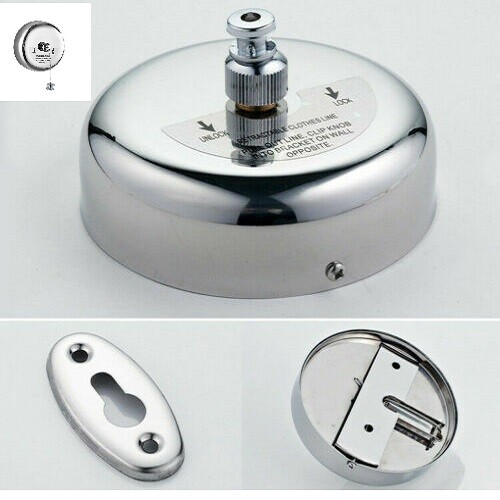 1 Set 9feet/2.8m Stainless Steel And Nylon Retractable Single Clothes Line New