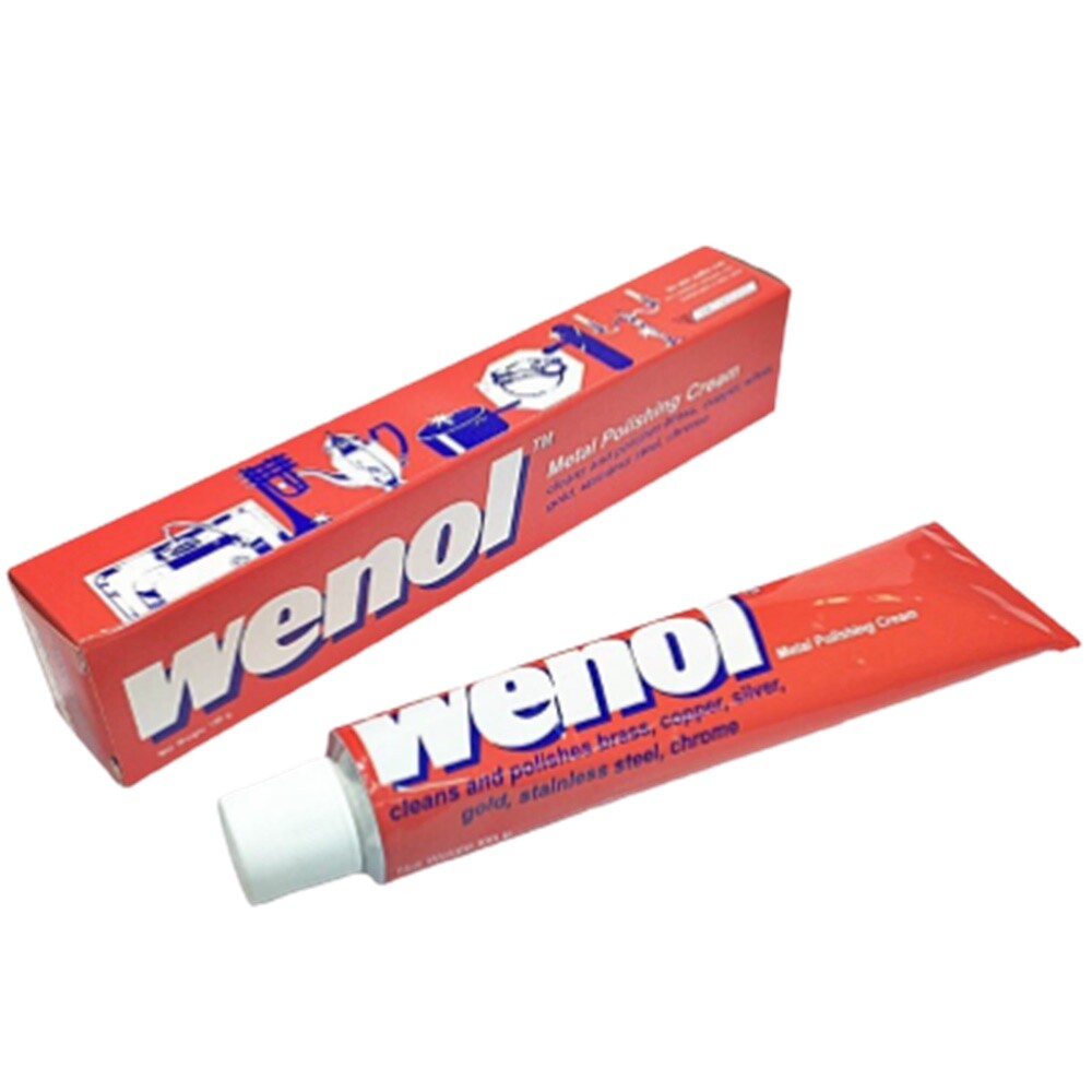 WENOL Metal Polishing Cream Brass Stainless Steel Aluminum Silver Gold 100 g x 2