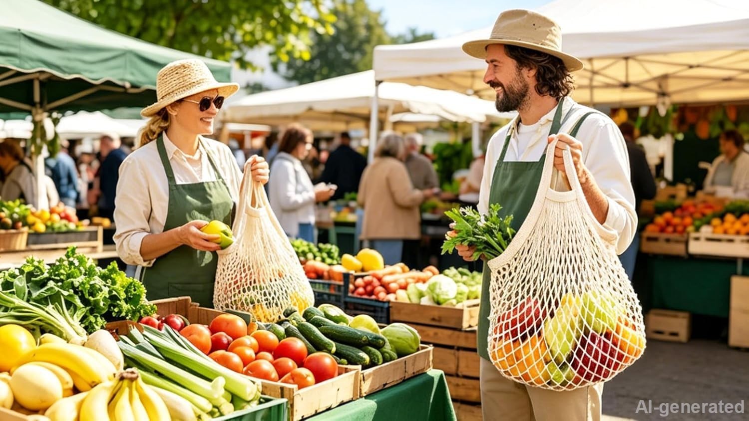 Stylish Beige Cotton Mesh Bags with Drawstring – Perfect for Sustainable Living