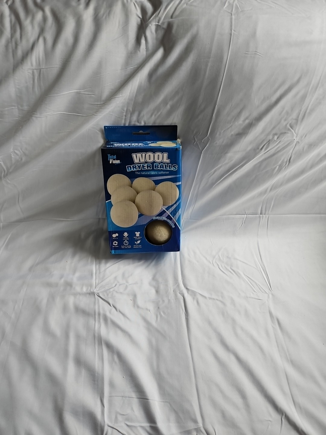 Total Vision Wool Dryer Balls Natural Fabric Softner