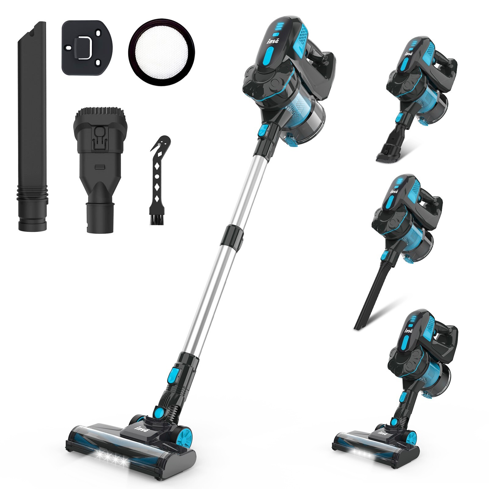 Cordless Vacuum Cleaner Stick Vacuum up to 40min 6In1 For Household Cleaning New