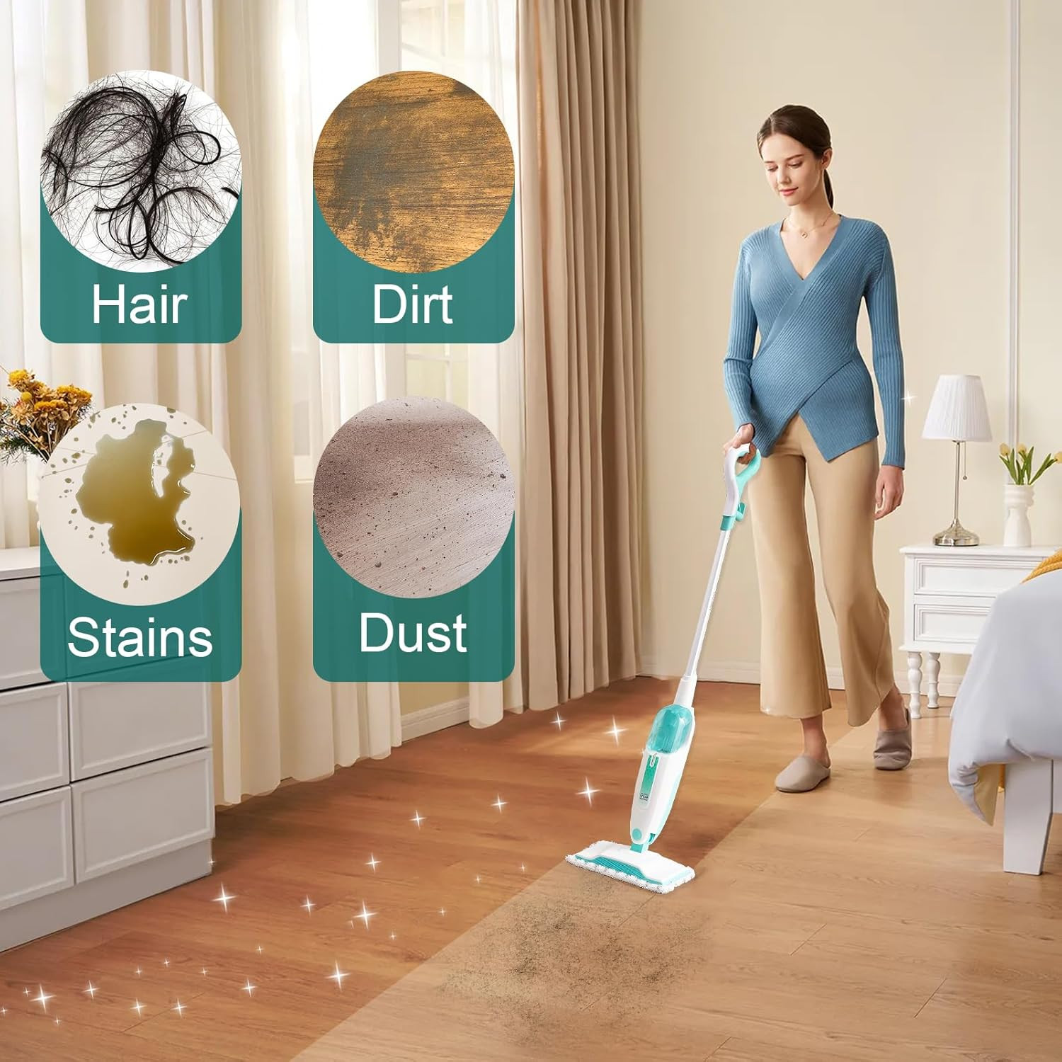 6 Pack Steam Mop Replacement Pads Compatible with Shark Steam Mops S1000…