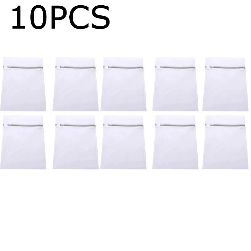 Mesh Laundry Bags for Delicates with Non Rust Zipper- White Laundry Bag