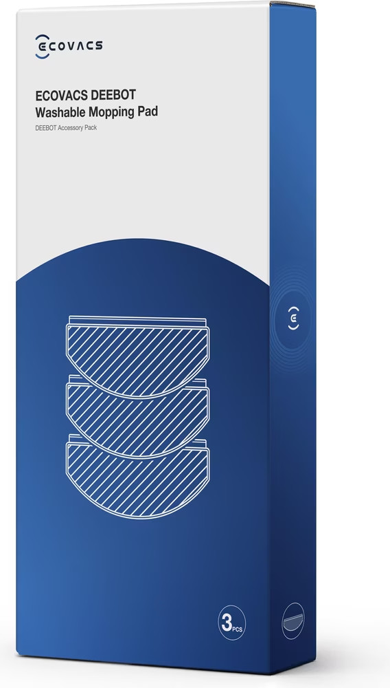 Genuine ECOVACS DEEBOT Washable Mopping Pad 3-pack for X1/X1 PLUS/T10/T10 PLUS
