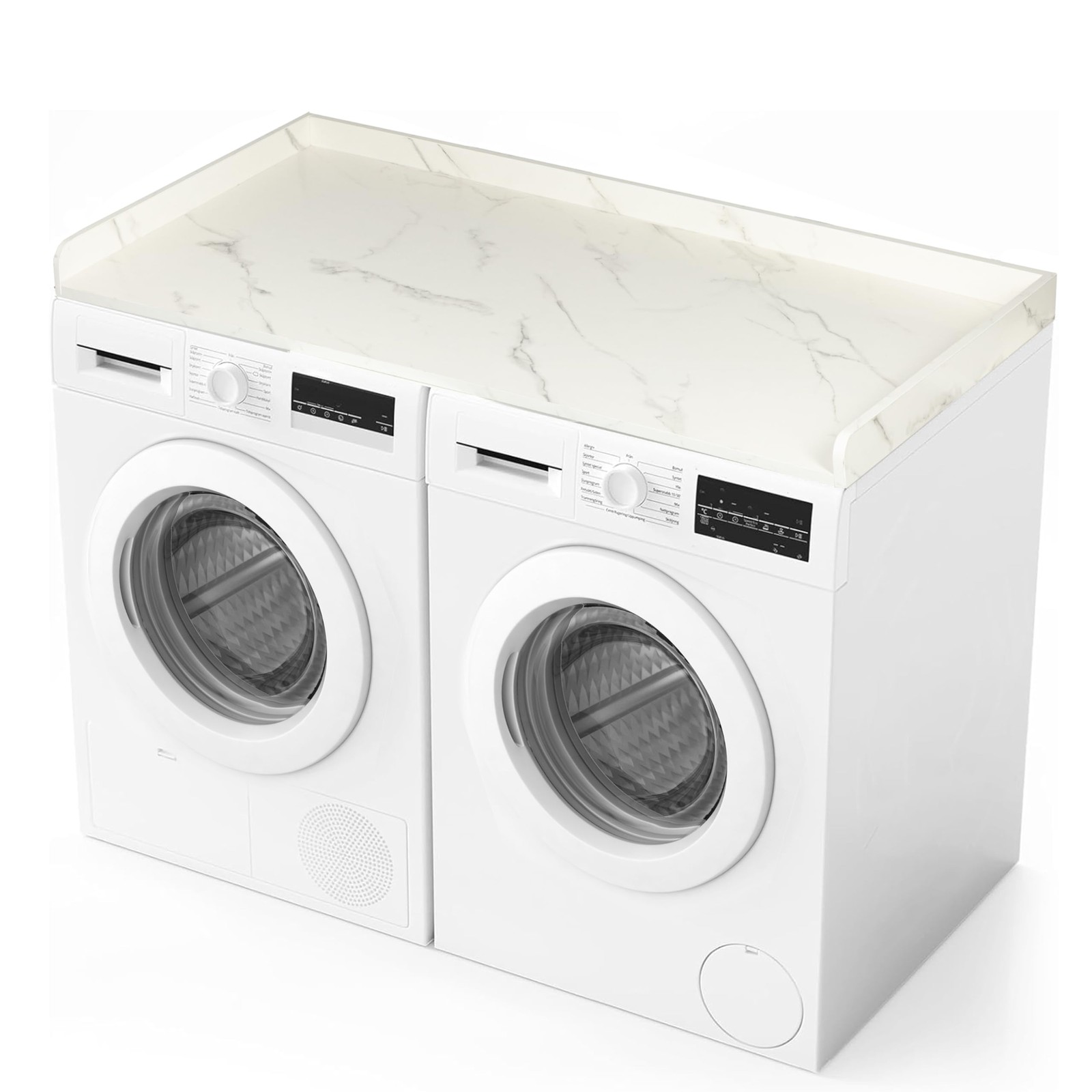 Washer Dryer Countertop, 27.5 x 54 Inch – Carrera Marble, High