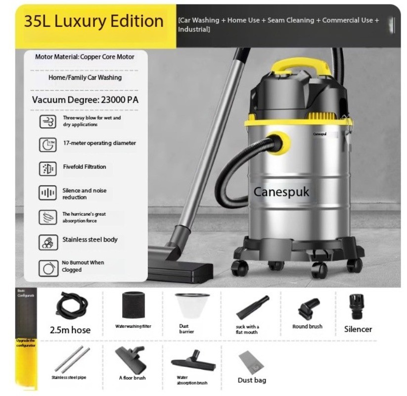 Vacuum Cleaner, Industrial, Household, Car Wash, Cleaning, High Power.