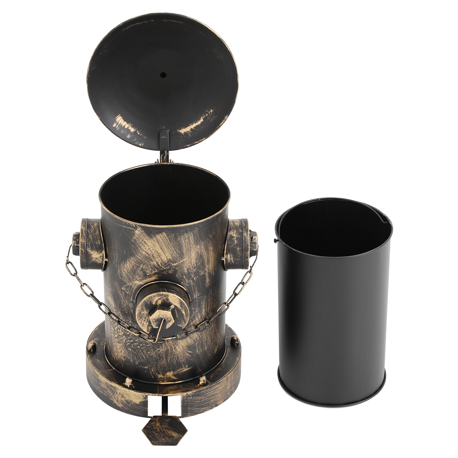 Vintage trash can – bronze color