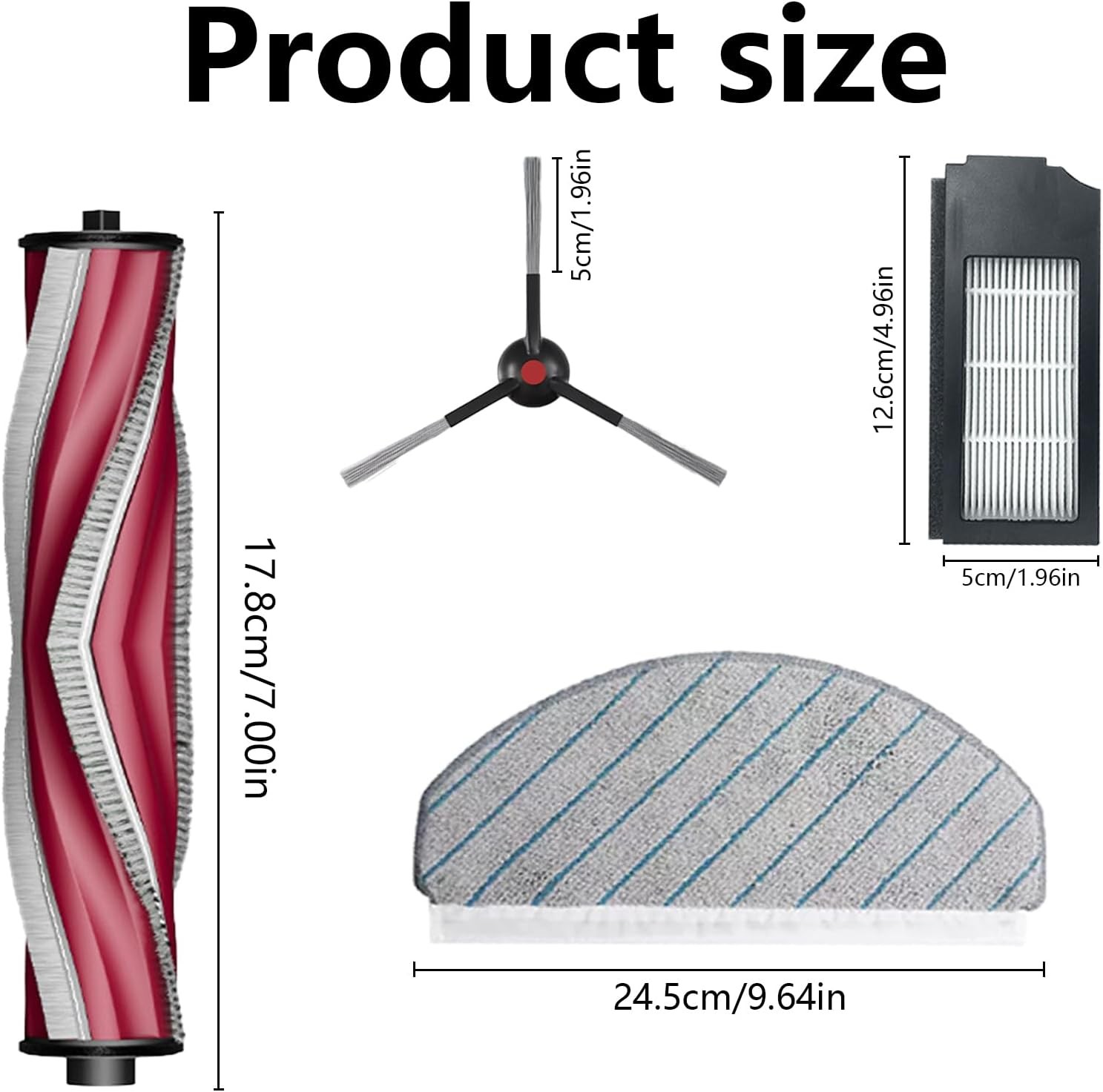 Replacement for ECOVACS DEEBOT N20 Plus N20 Pro Plus Vacuum Cleaner for Yeedi