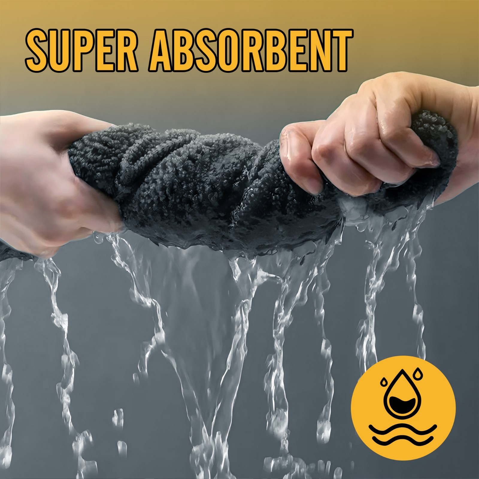 Water Absorbing Car Wash Microfiber Drying Towel Twisted Loop 24 x 36″ 1500GSM