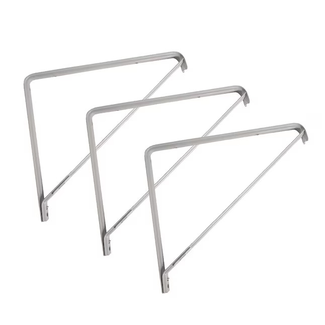 Design House 3-Pack 11-in W x 9.4-in H x 0.88-in D Steel Shelf Bracket