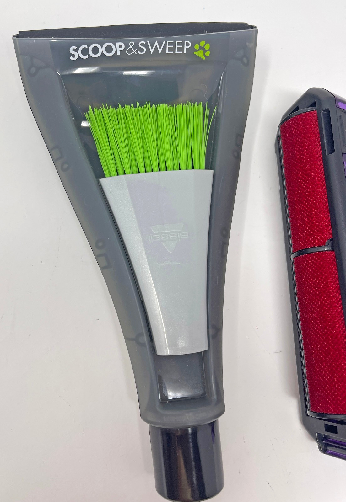 Bissell Pet Hair Eraser Vacuum Velvet Brush Scoop & Sweep LED Crevice Tool Used