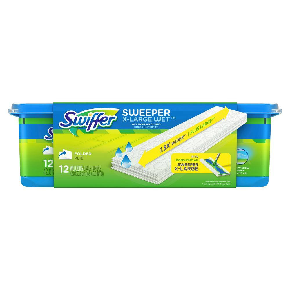 Sweeper XL Wet with Open Window Scent Wet Mop Pad Refills (12-Count, 2-Pack) Fre