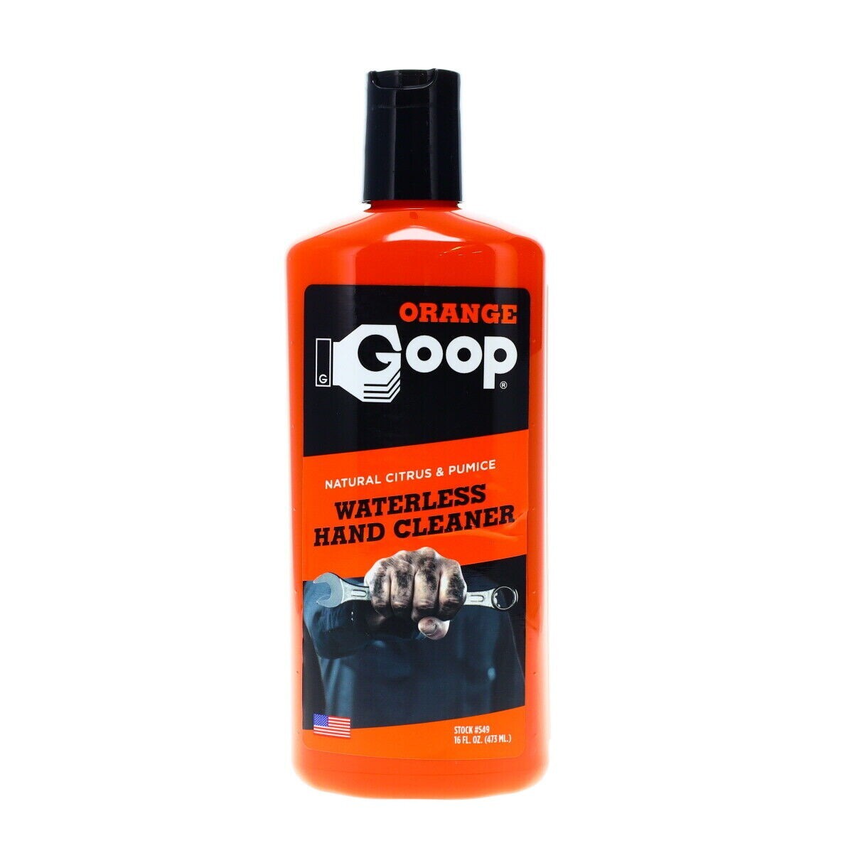 Orange Goop 549 Waterless Hand Cleaner With Natural Citrus & Pumice 16 Ounce