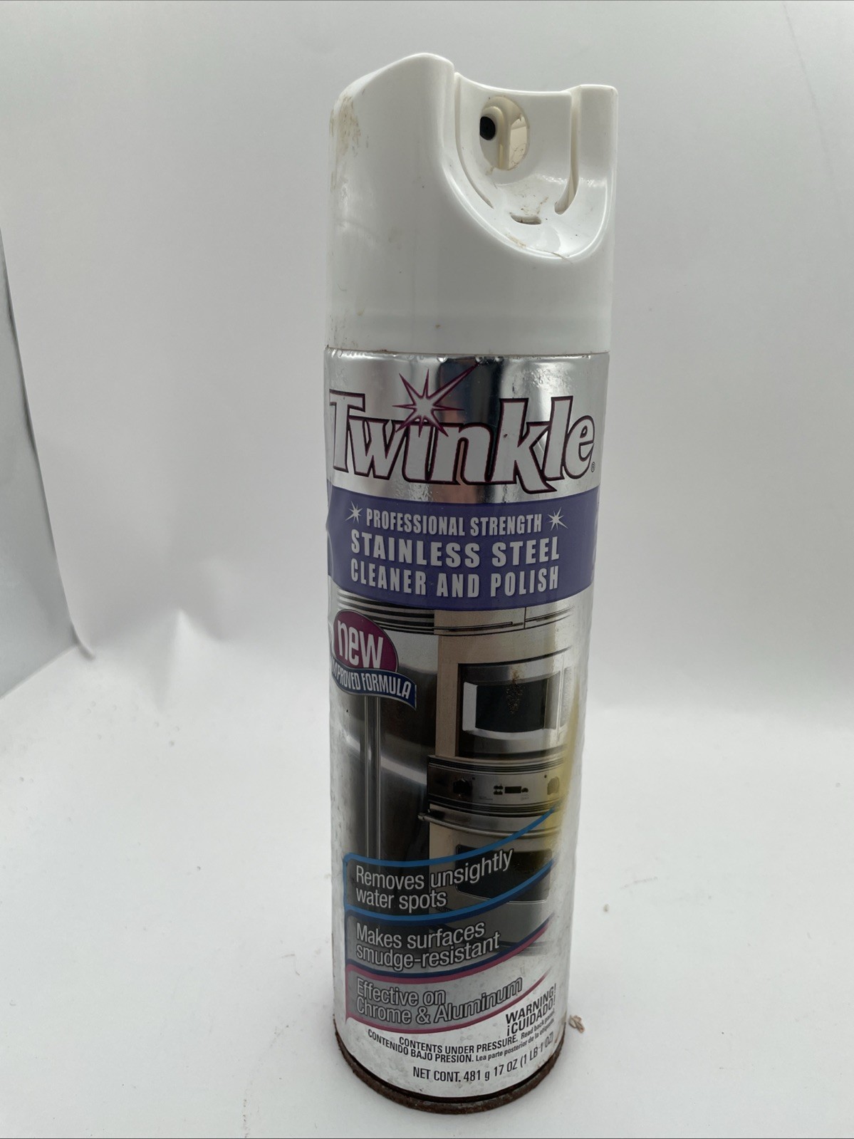 2/3rds Twinkle Stainless Steel Cleaner Polish 17 Oz Aerosol Spray Malco 525417