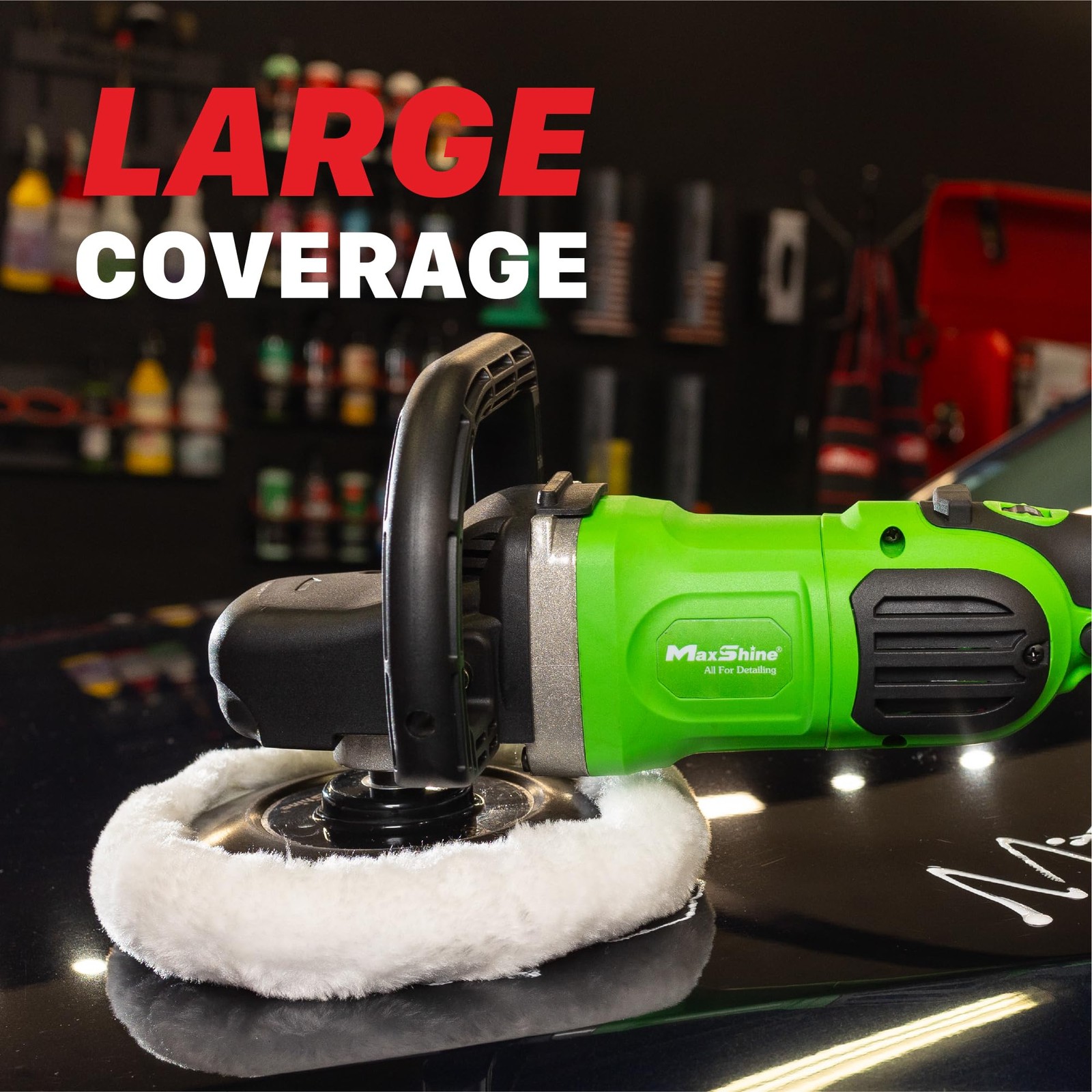 Maxshine 7″ M1300 Pro Rotary Polisher – 1300W, 6-Speed, 5/8” Thread