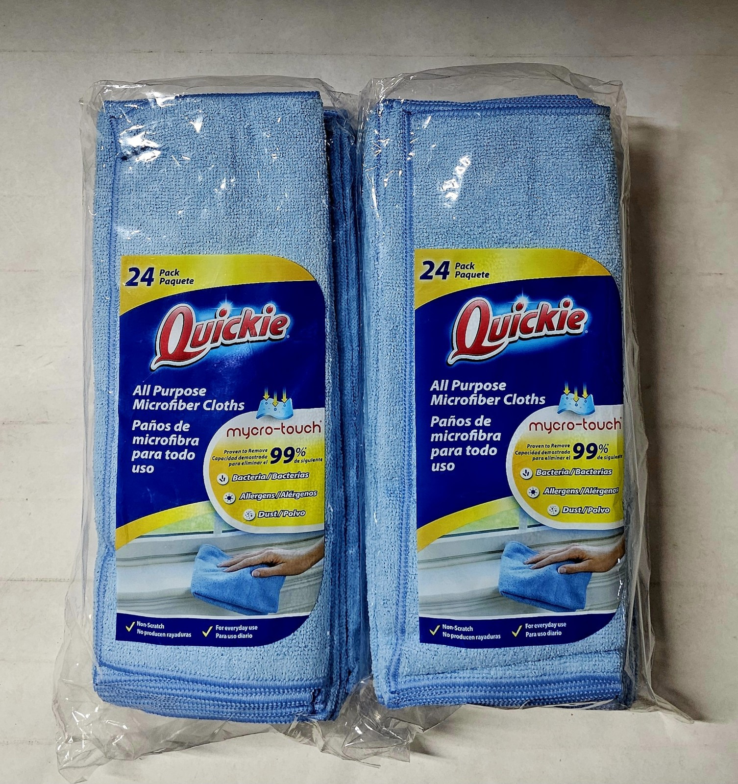 ***(Lot Of 2) Quickie Microfiber Cleaning Cloth (14 X 14 Inches) Reusable