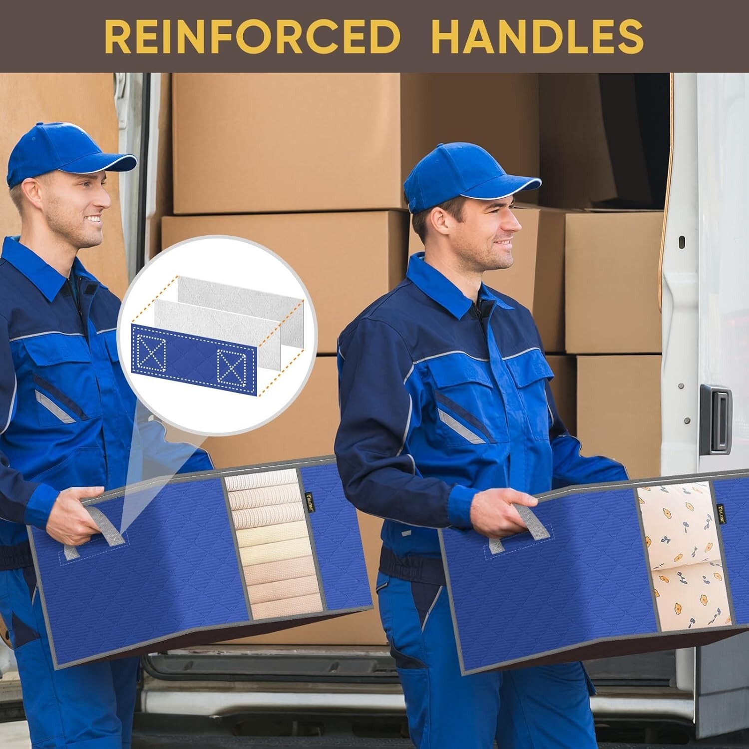6 Pack Clothes Storage Bags, 24 Gallon Storage Containers with Reinforced Handl