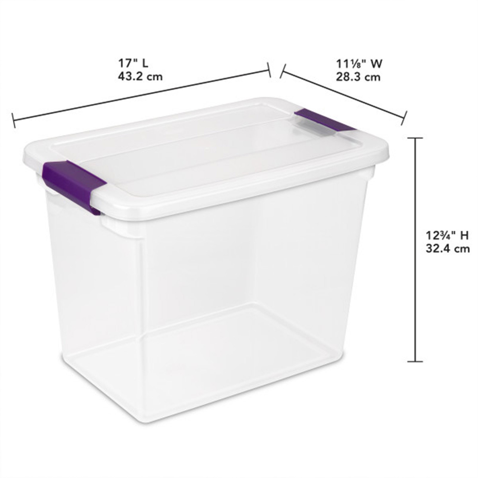 Sterilite 27 Quart ClearView Clear Plastic Stacking Storage Container (6 Pack)