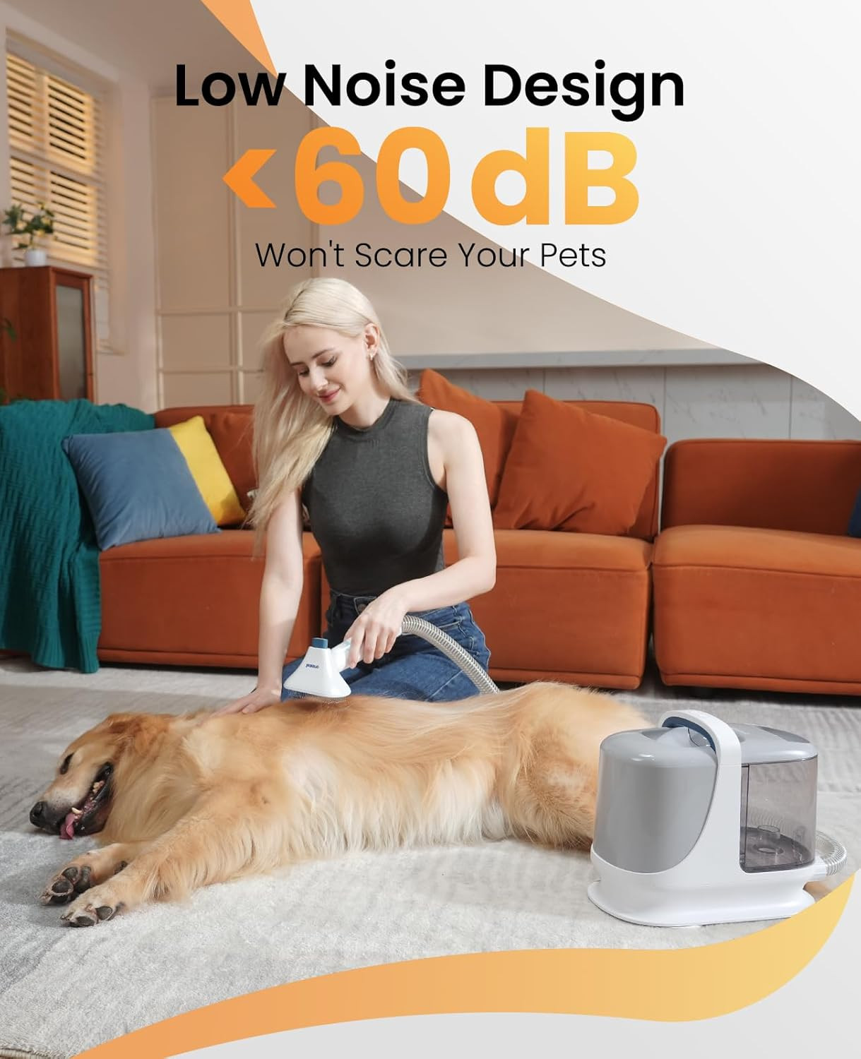 Oneisall Dog Grooming Vacuum, 13000Pa Extra Large 3L Dust Cup Pet Vacuum with Cl