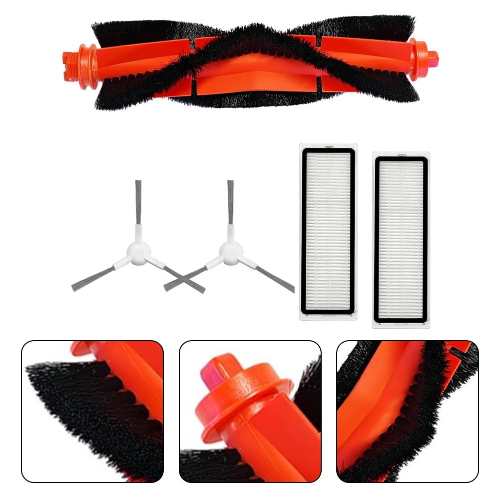 For Xiaomi S40C E101 Vacuum Cleaner Main Brush Side Brush and Filter Kit 1 Set