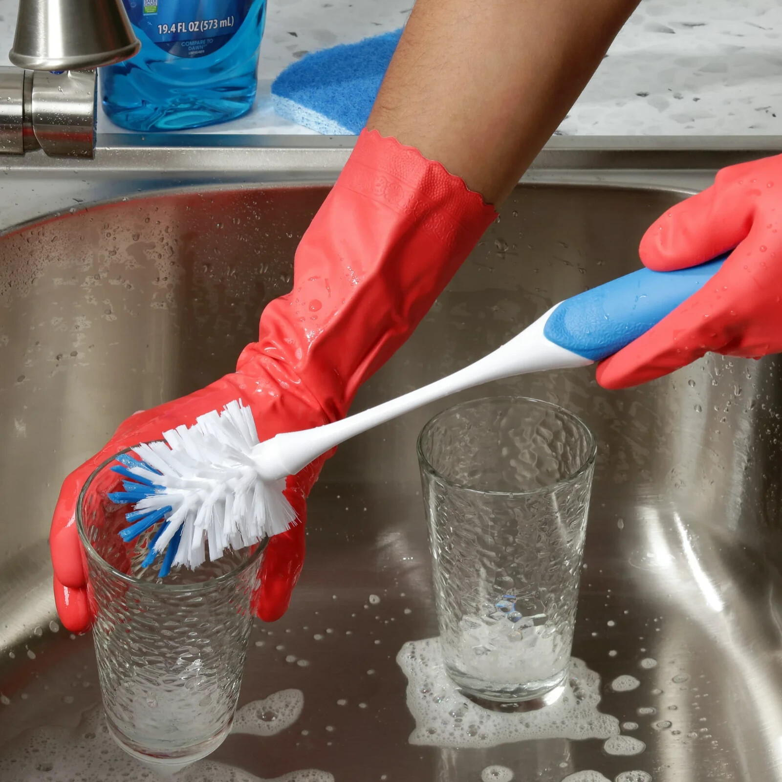 MULTI-PURPOSE BOTTLE BRUSH Long Lasting Nylon Bristles Household Car Cleaning