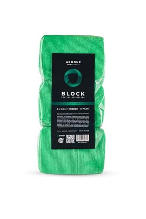 – Block Coating Applicator – Premium Microfiber Suede Car Detailing Pads for