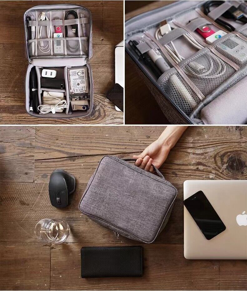 Travel Cable Bag Organizer Charger Storage Electronics USB Case Cord Accessories